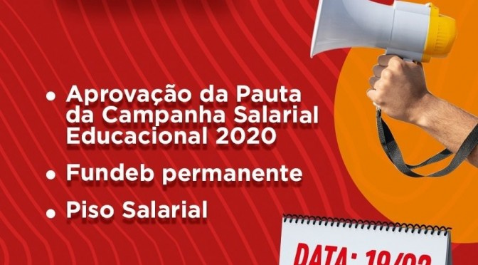Sintepe convoca assembleia geral para o próximo dia 19 de fevereiro
