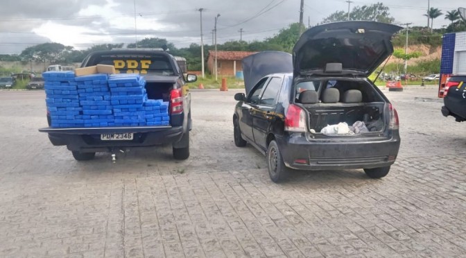 PRF apreende mais de 200 kg de maconha em abordagem na BR-232
