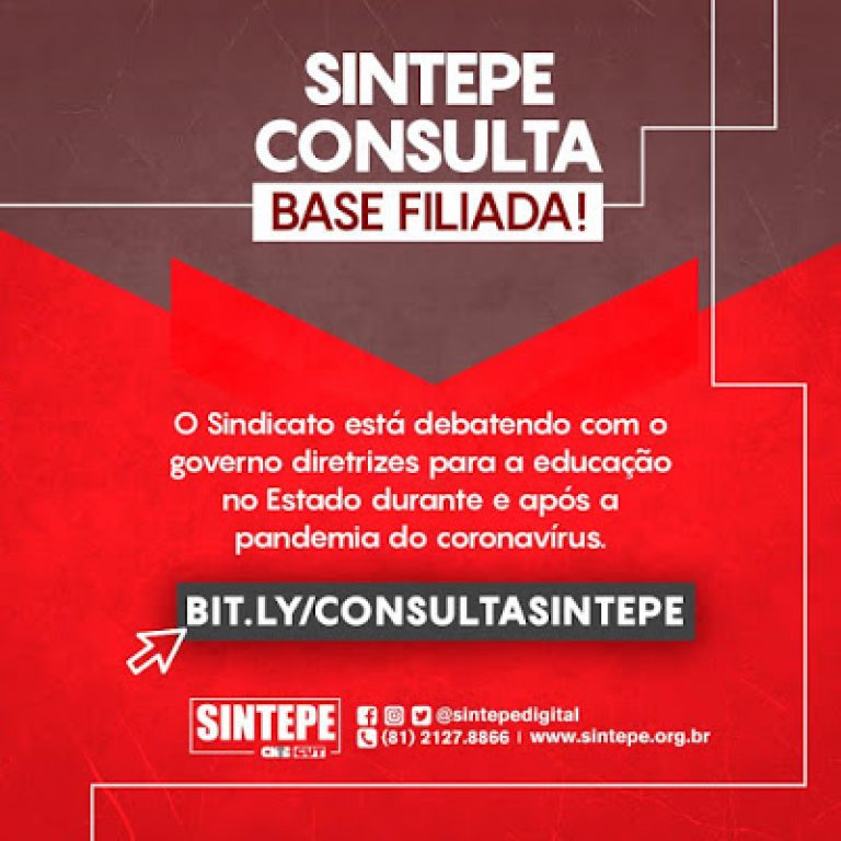 Sintepe convoca filiados para opinar sobre documento que trata do retorno às aulas