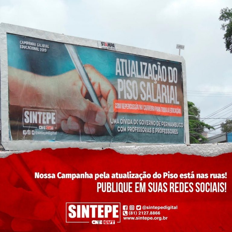 Piso! A Campanha está no ar!, avisa SINTEPE