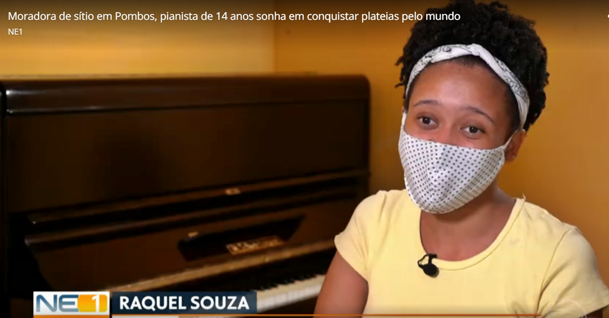 Moradora de Pombos, pianista de 14 anos sonha em conquistar plateias pelo Mundo