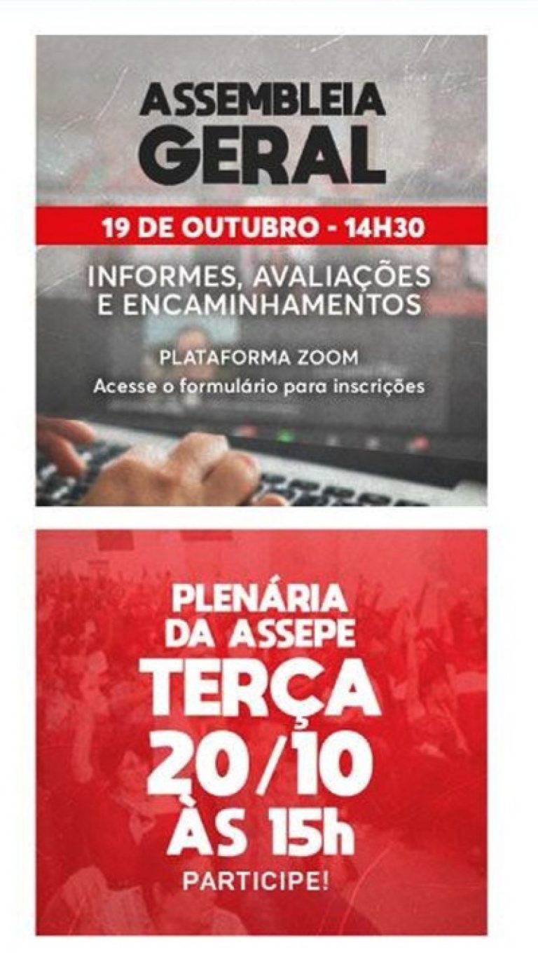 Assembleia do Sintepe analisa retorno presencial das aulas