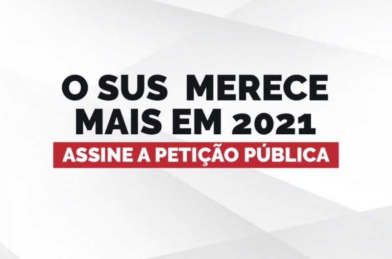 Assine petição pública por mais verba para o SUS em 2021