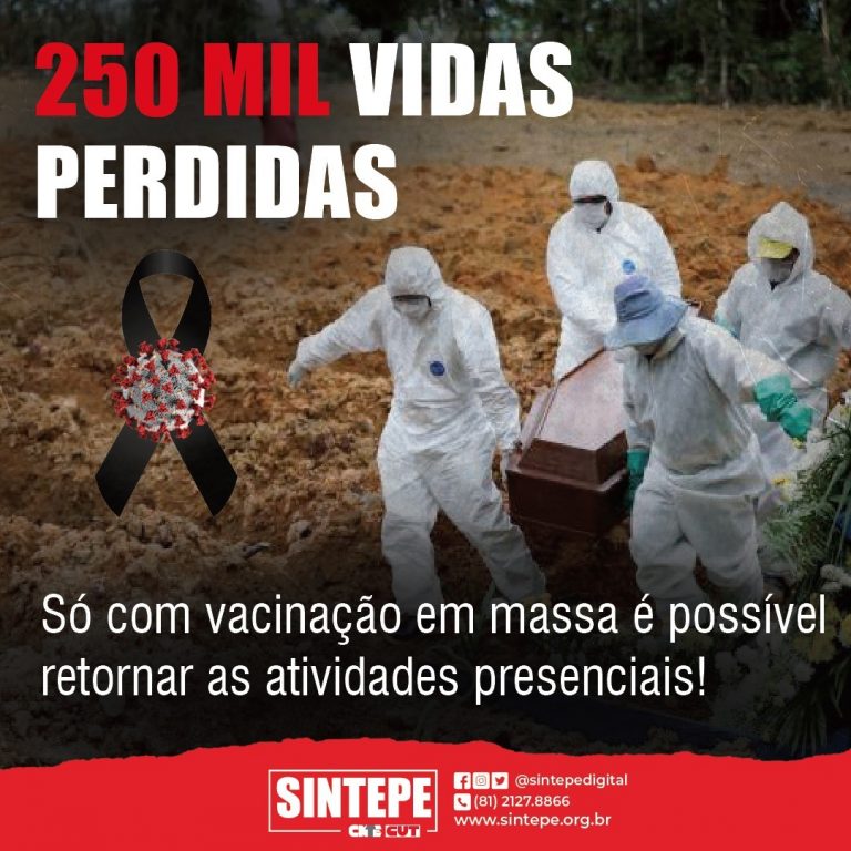 SINTEPE: Não queremos morrer
