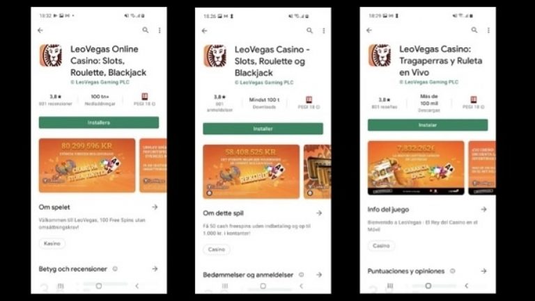Google Play Store adiciona LeoVegas como primeiro operador de jogos