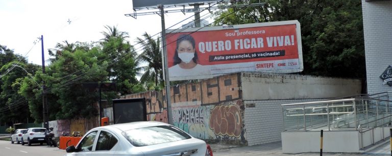 Sintepe lança a campanha “Respeite nossas vidas! Vacine os/as Trabalhadores/as em Educação!”