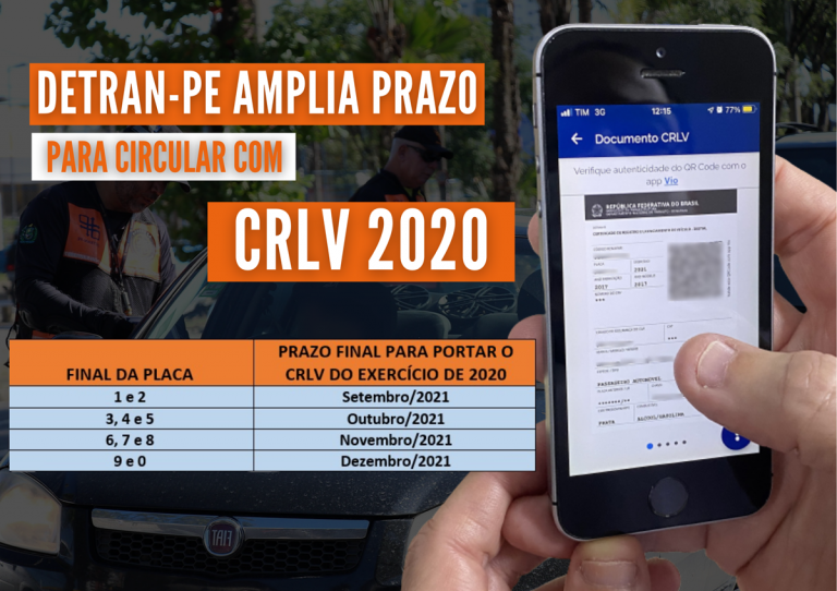 DETRAN-PE amplia prazo para circular com CRLV 2020