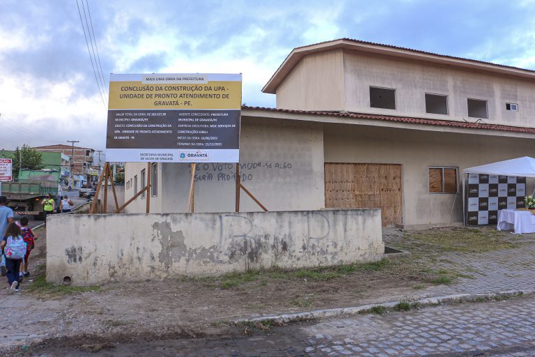 Retomada a obra da UPA de Gravatá