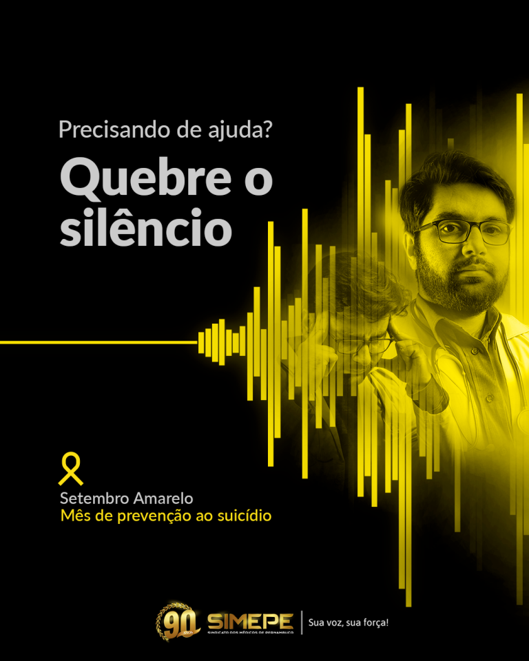 SIMEPE lança campanha ‘Quebre o silêncio' para o setembro amarelo