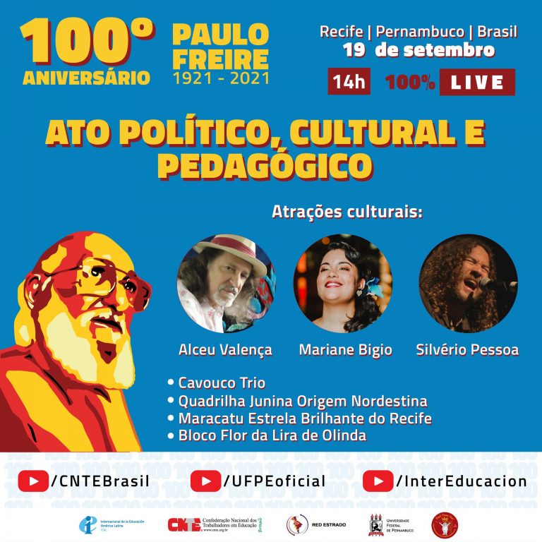 SINTEPE: Centenário de Paulo Freire