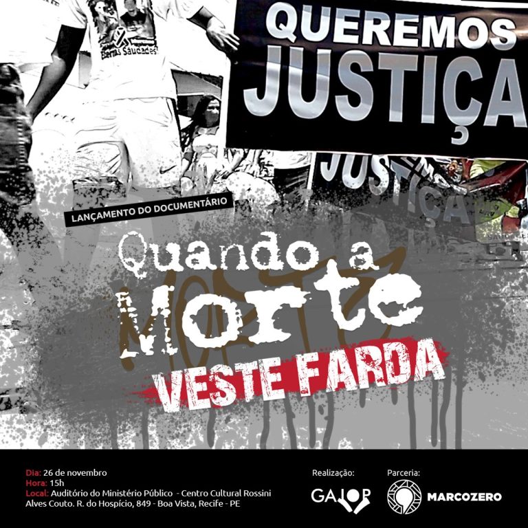 GAJOP lança reportagem especial e documentário: “Quando a Morte Veste Farda”