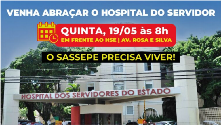 SINTEPE convoca para ato nesta quinta (19) em defesa do SASSEPE