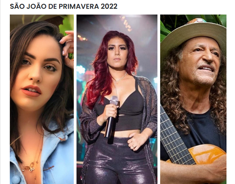 Confira programação São João 2022 de Primavera