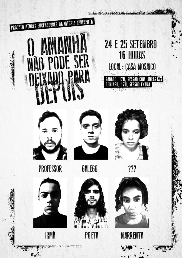 Peça de teatro revela novos atores vitorienses e estreia neste sábado (24)