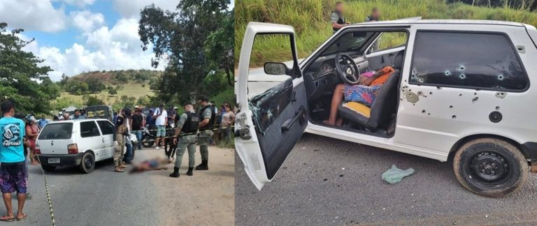 Jovem e adolescente são mortos a tiros dentro de carro na PE-50
