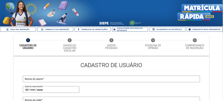 PE ofertará 62 mil vagas em escolas estaduais para novatos em 2023