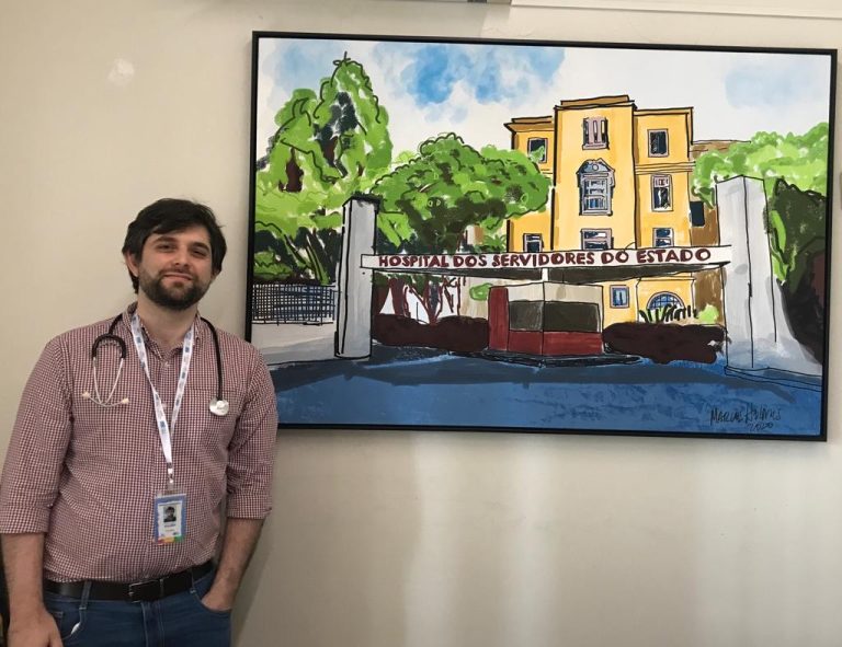 Médico do Hospital dos Servidores usa aquarela para reproduzir de forma poética a vida