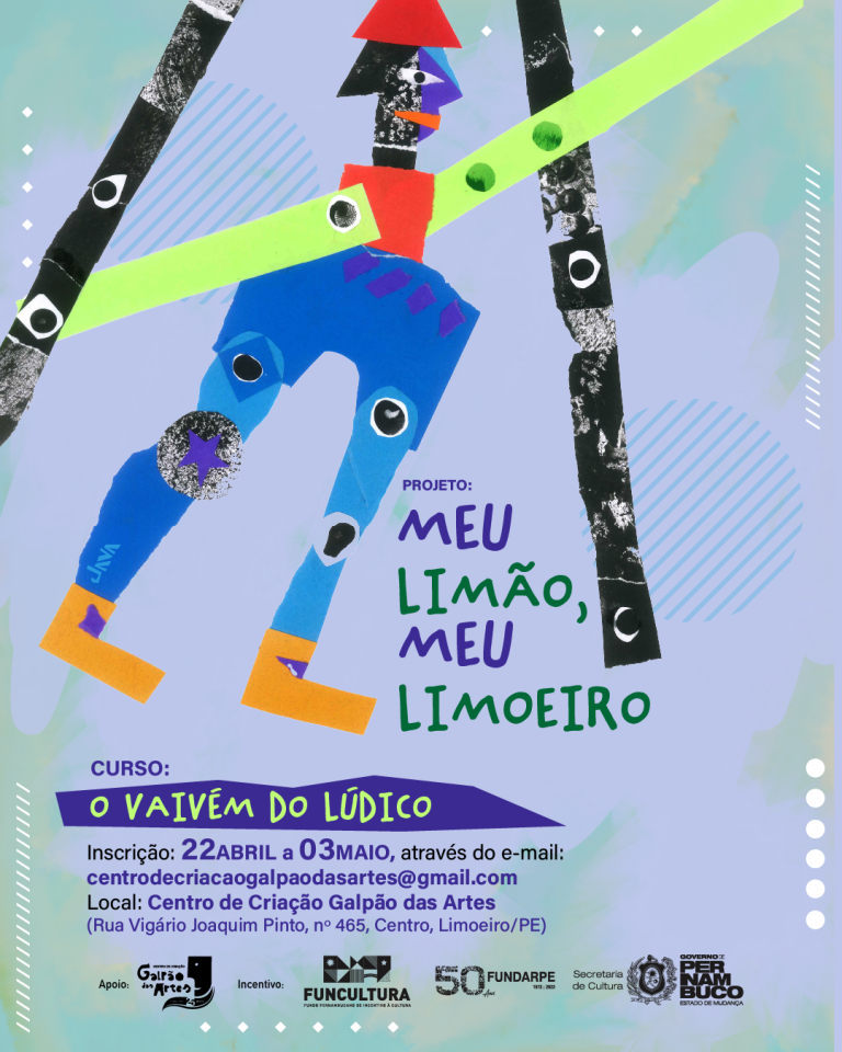 Abertas inscrições para curso no Centro de Criação Galpão das Artes em Limoeiro
