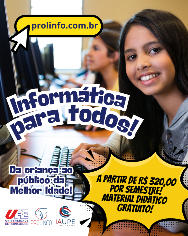 PROLINFO da Universidade de Pernambuco oferece ao público cursos de Informática