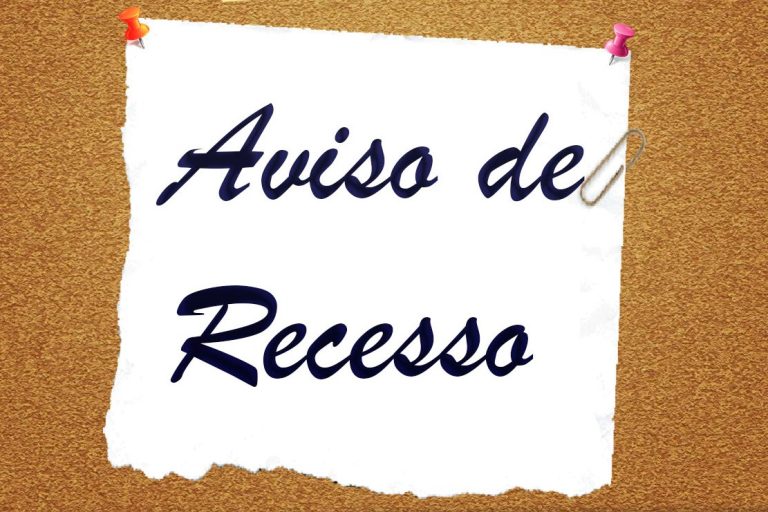 Retomamos atividades próximo dia 13 de março