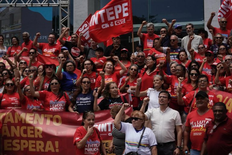 Protesto do Sintepe reivindicou melhorias no SASSEPE