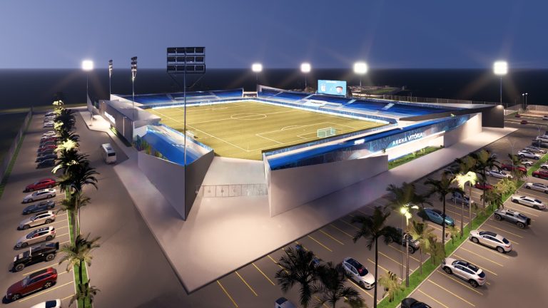 Paulo Roberto apresenta ao presidente da FPF projeto da Arena Vitória