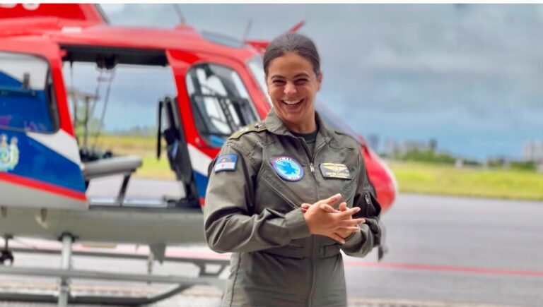 Bombeiros forma 1ª mulher piloto de helicóptero da aviação de segurança pública de Pernambuco