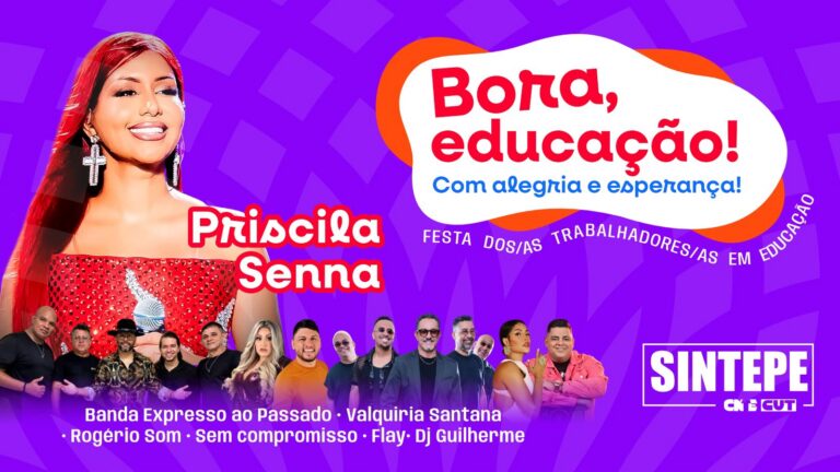 Sintepe promove Festa dos/as Trabalhadores/as em Educação nesta sexta (30)