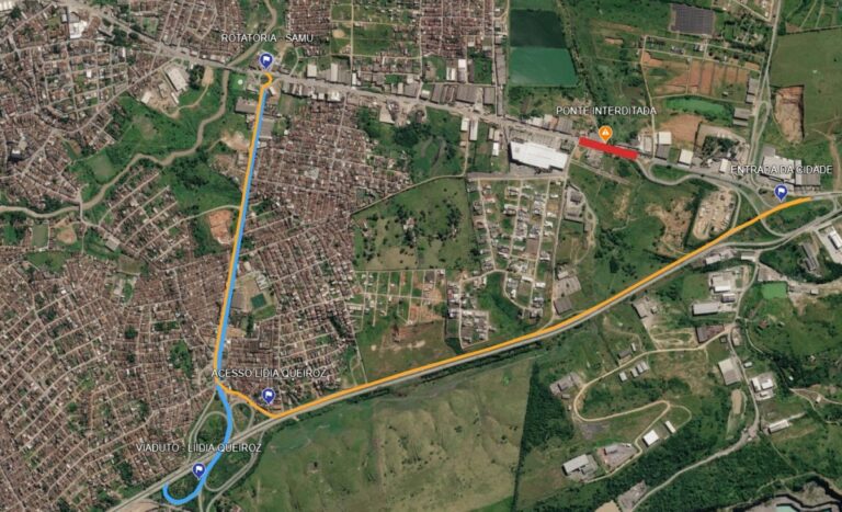 Devido obra de ampliação de ponte foi alterado acesso a Vitória de Santo Antão
